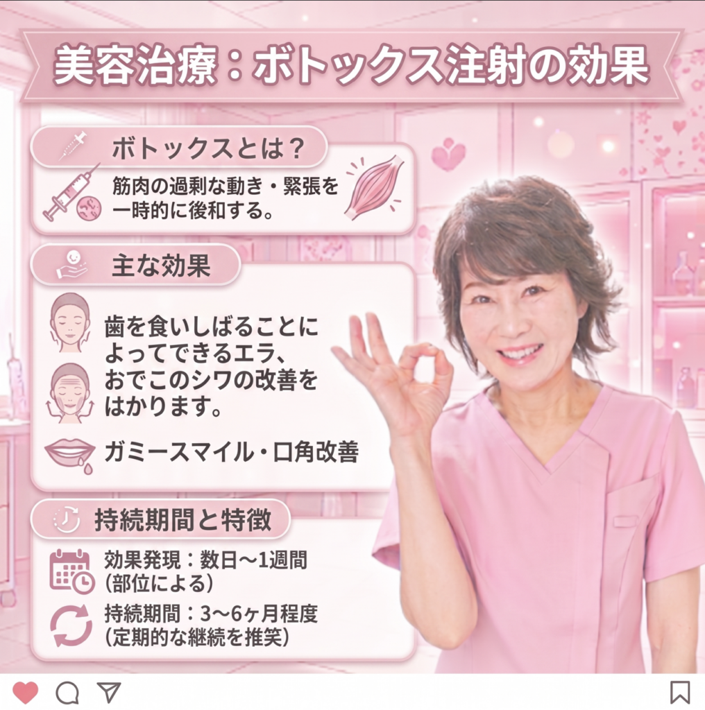 表情も口元も。ボトックスで叶える若々しい印象